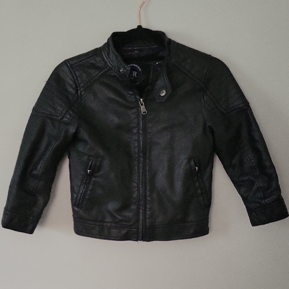 Boys Size 4 Vegan Leather Moto Jacket